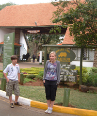 Beth and Matty at Nairobi Game Park