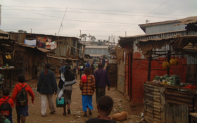 One of Kibera's wider alleys
