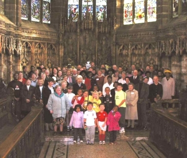 Congregation gathered in Aston Parish Church