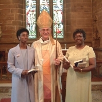 Bishop Mark with confirmation candidates at Aston Parish Church.