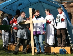 Easter Passion play at Aston Parish Church