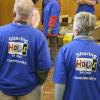 The team members t-shirts were distinctive and carried a message of Hope.