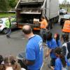 It's always sad to say goodbye... okay, it isn't! The City refuse Dept loaded a dustcart with the rubbish.