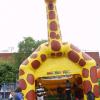 One of the three bouncy castles - each one for a different age group