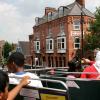 On this ‘Mediterranean’ day the open top bus gave a grand stand view of the Locally listed grade B Sacred Heart and St Margaret Mary church (also open that day) and the abandoned and unlisted Guild Arms public house.