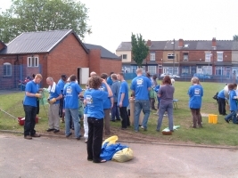Hope 08 clear up team outside Witton Community Centre