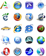 Collection of browser logos